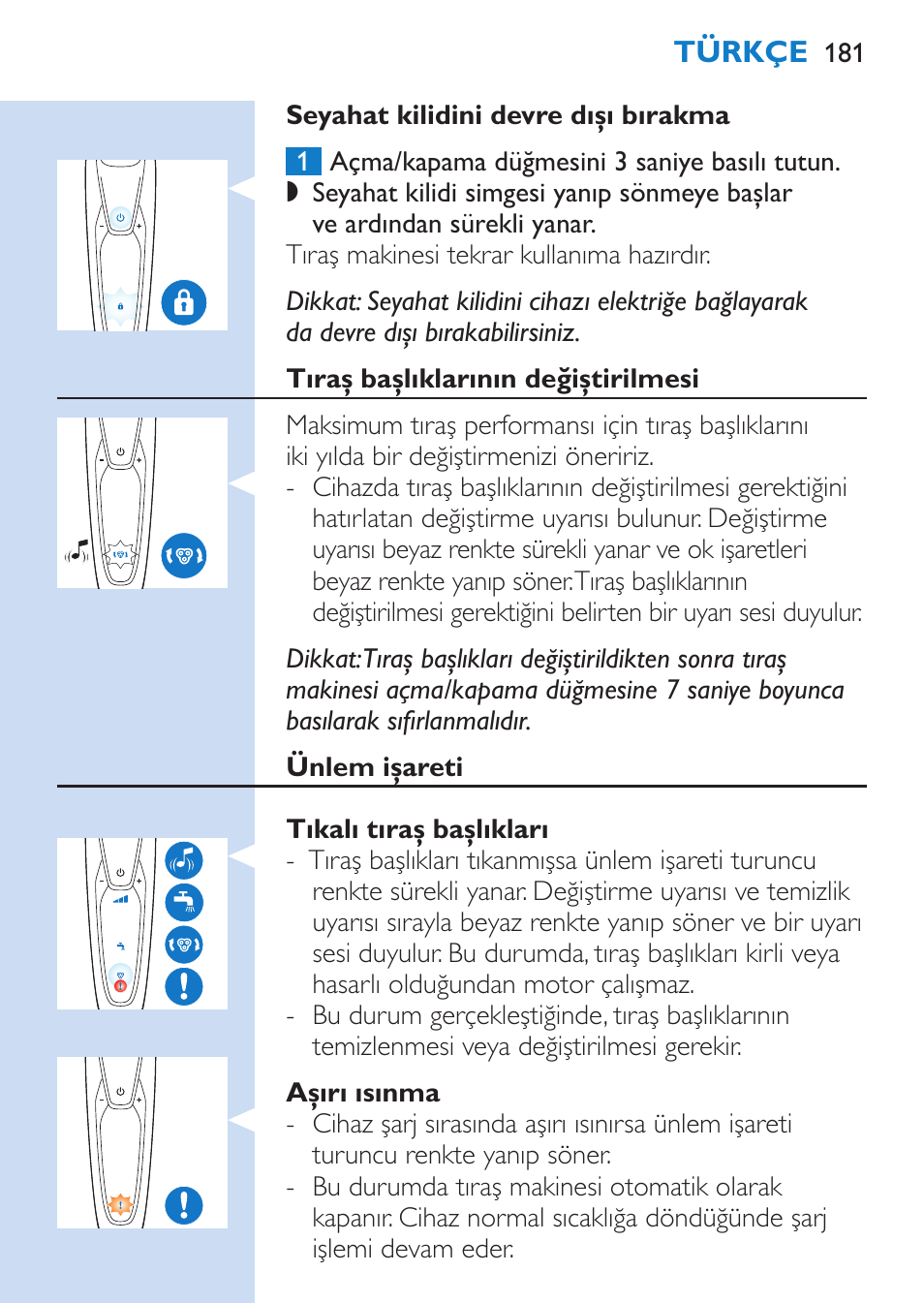 Philips SHAVER Series 9000 afeitadora eléctrica en mojado y seco User Manual | Page 181 / 200