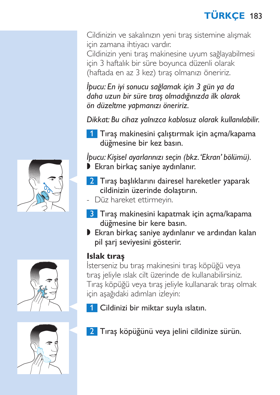 Philips SHAVER Series 9000 afeitadora eléctrica en mojado y seco User Manual | Page 183 / 200