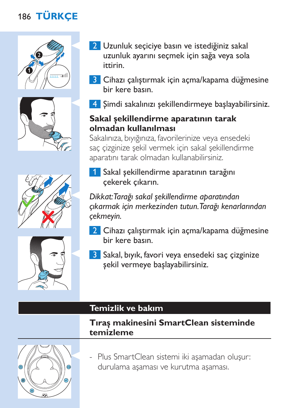 Philips SHAVER Series 9000 afeitadora eléctrica en mojado y seco User Manual | Page 186 / 200