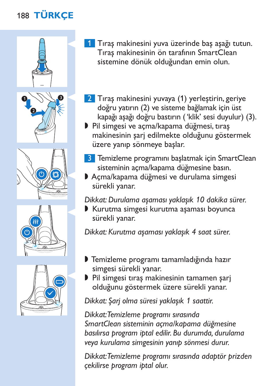 Philips SHAVER Series 9000 afeitadora eléctrica en mojado y seco User Manual | Page 188 / 200