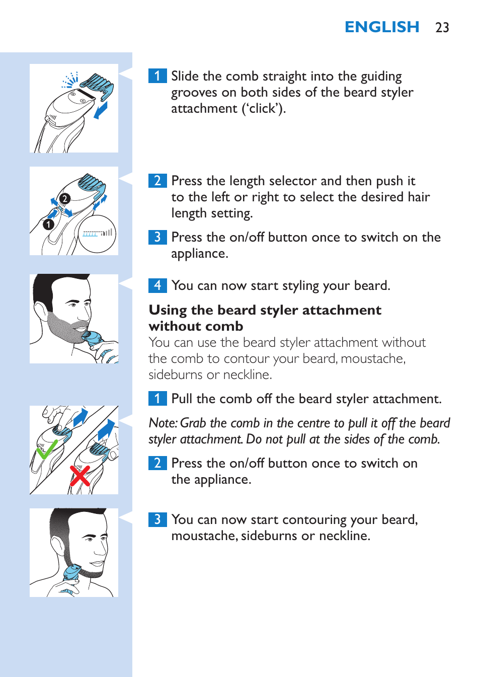 Philips SHAVER Series 9000 afeitadora eléctrica en mojado y seco User Manual | Page 23 / 200