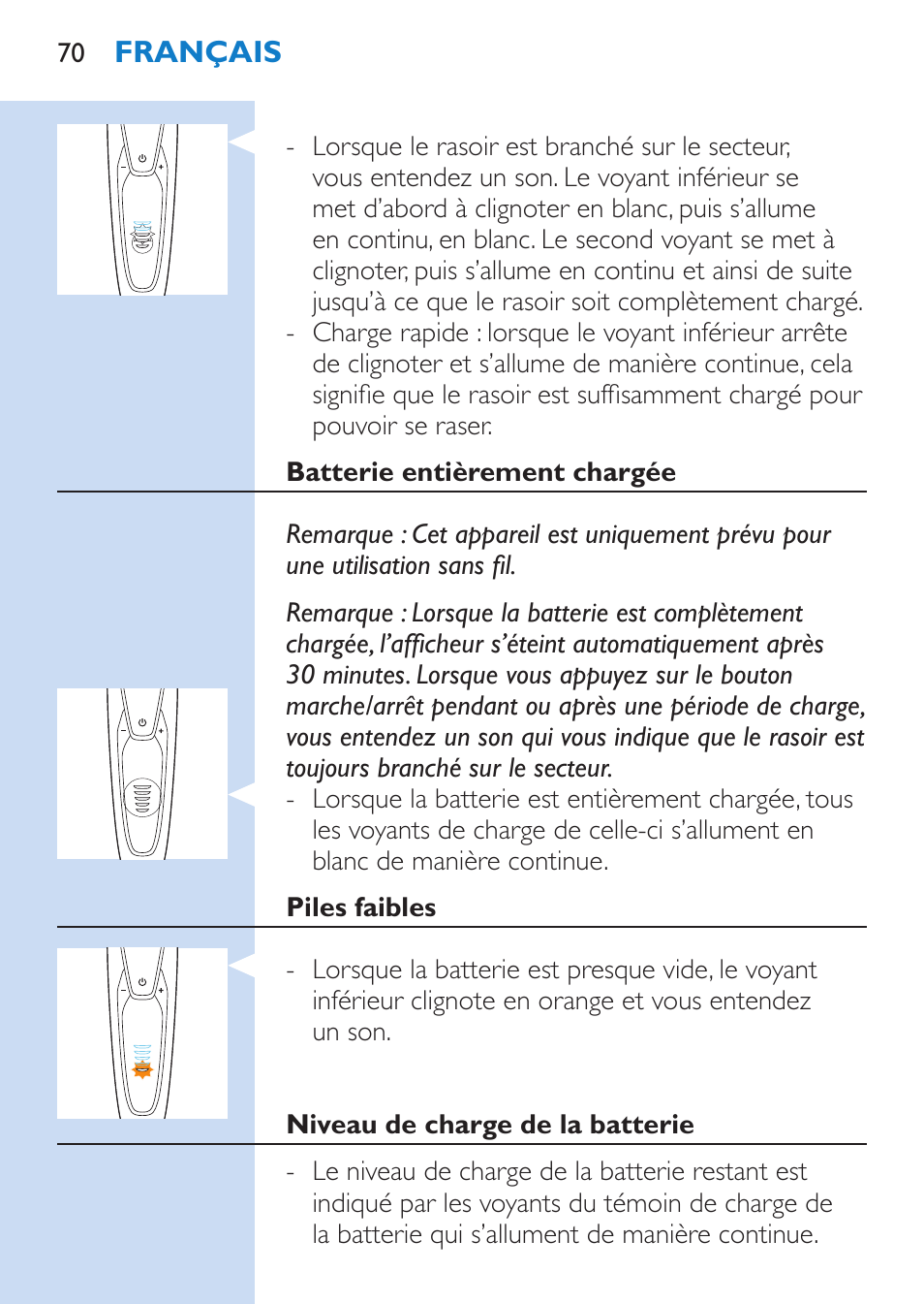 Philips SHAVER Series 9000 afeitadora eléctrica en mojado y seco User Manual | Page 70 / 200