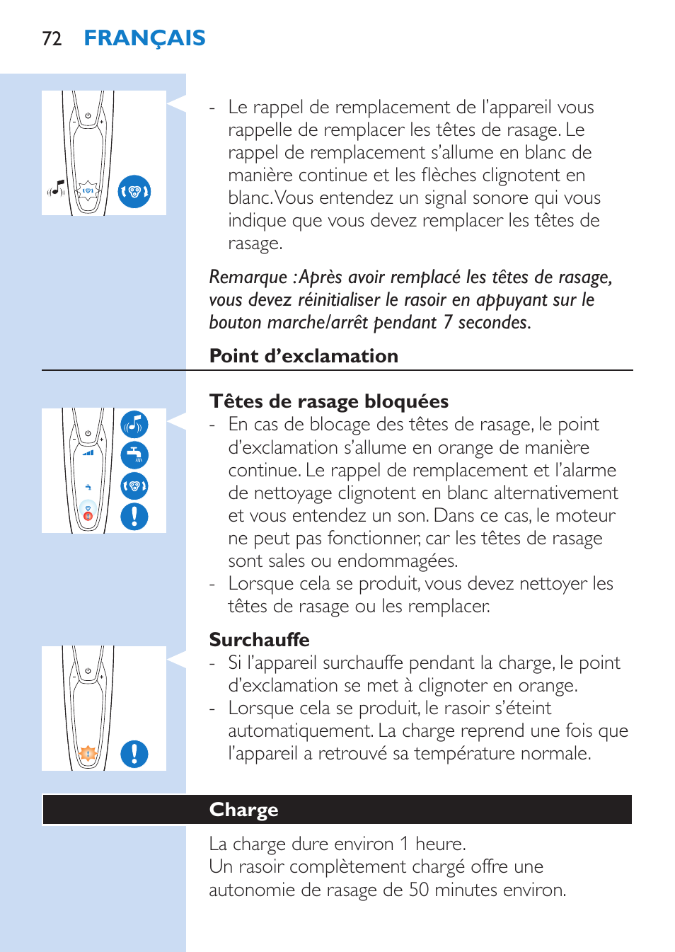 Philips SHAVER Series 9000 afeitadora eléctrica en mojado y seco User Manual | Page 72 / 200