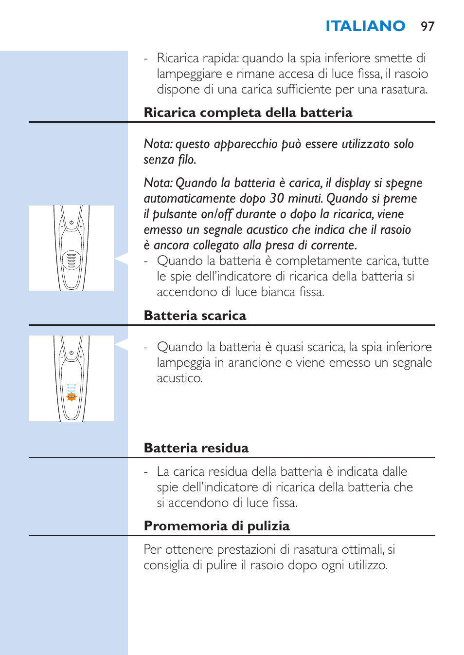 Philips SHAVER Series 9000 afeitadora eléctrica en mojado y seco User Manual | Page 97 / 200