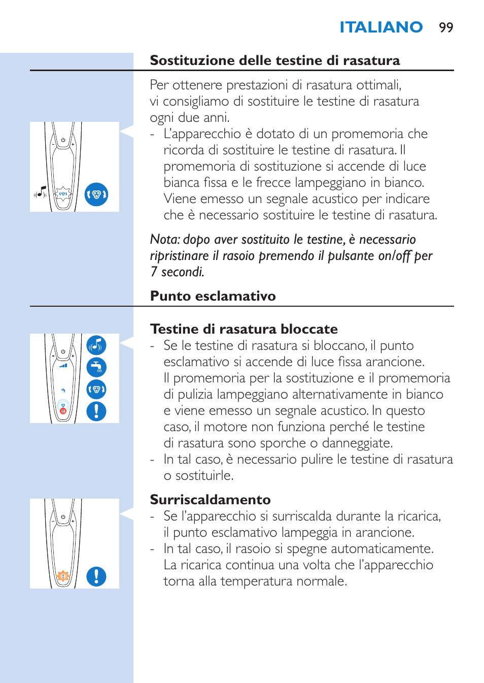 Philips SHAVER Series 9000 afeitadora eléctrica en mojado y seco User Manual | Page 99 / 200