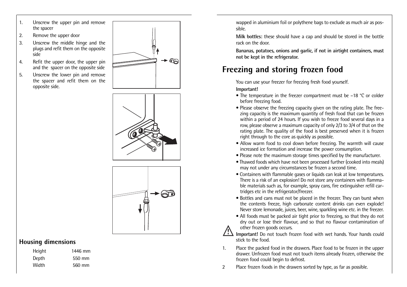 Freezing and storing frozen food | AEG C 7 14 40 I User Manual | Page 9 / 14