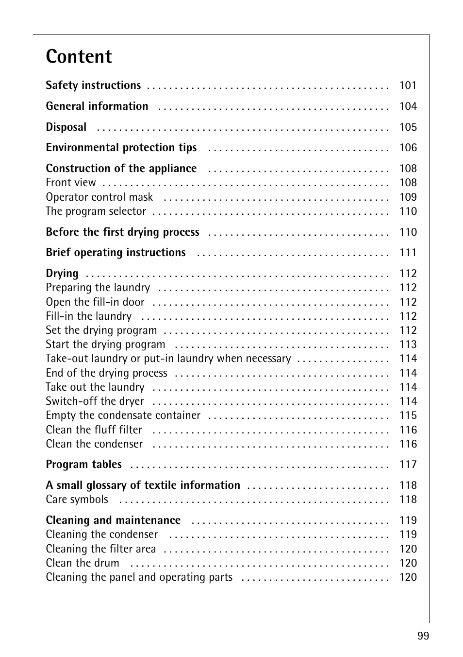 Content | AEG LAVATHERM T500 User Manual | Page 3 / 32