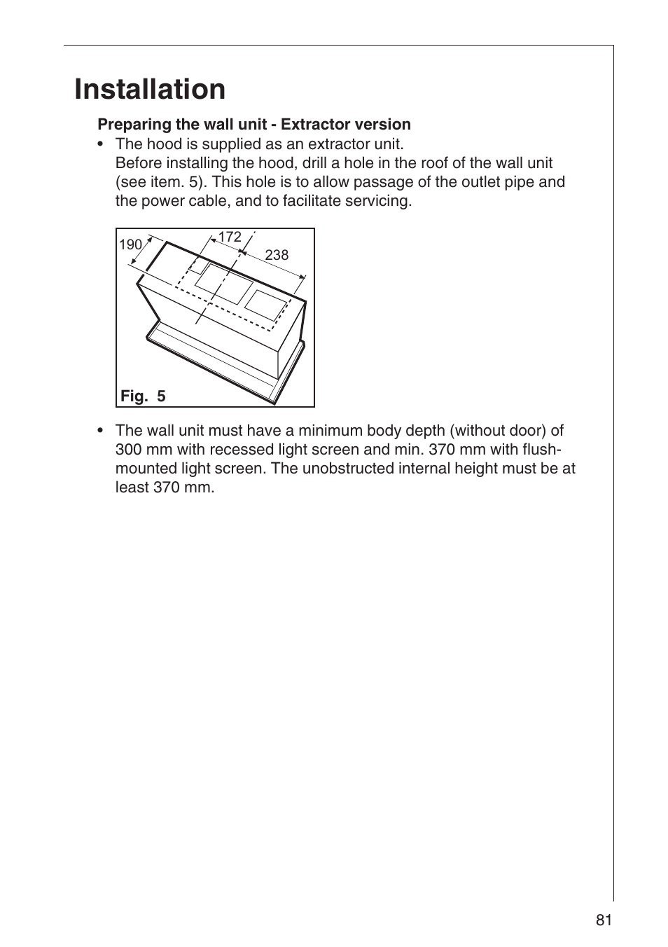 Installation | AEG DF 6260 User Manual | Page 15 / 21