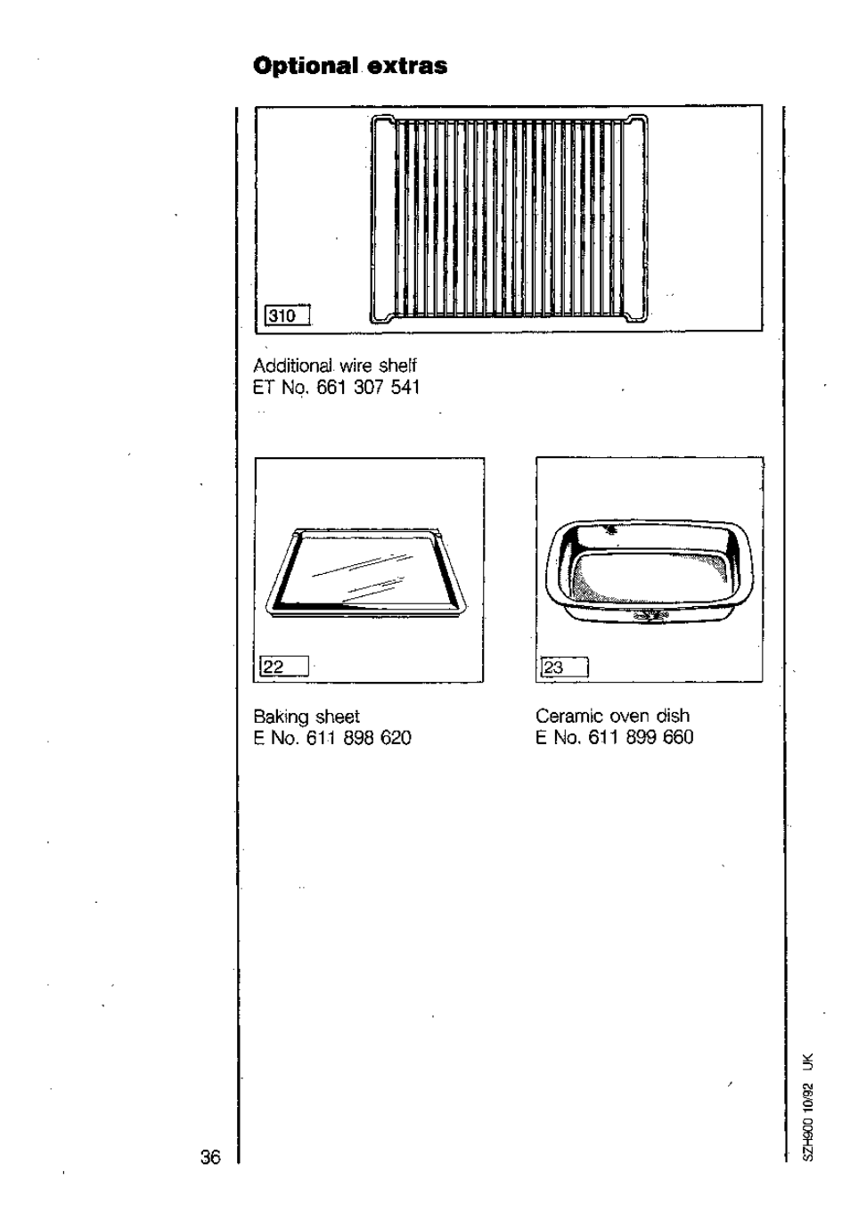 Optional extras | AEG 318V User Manual | Page 36 / 40