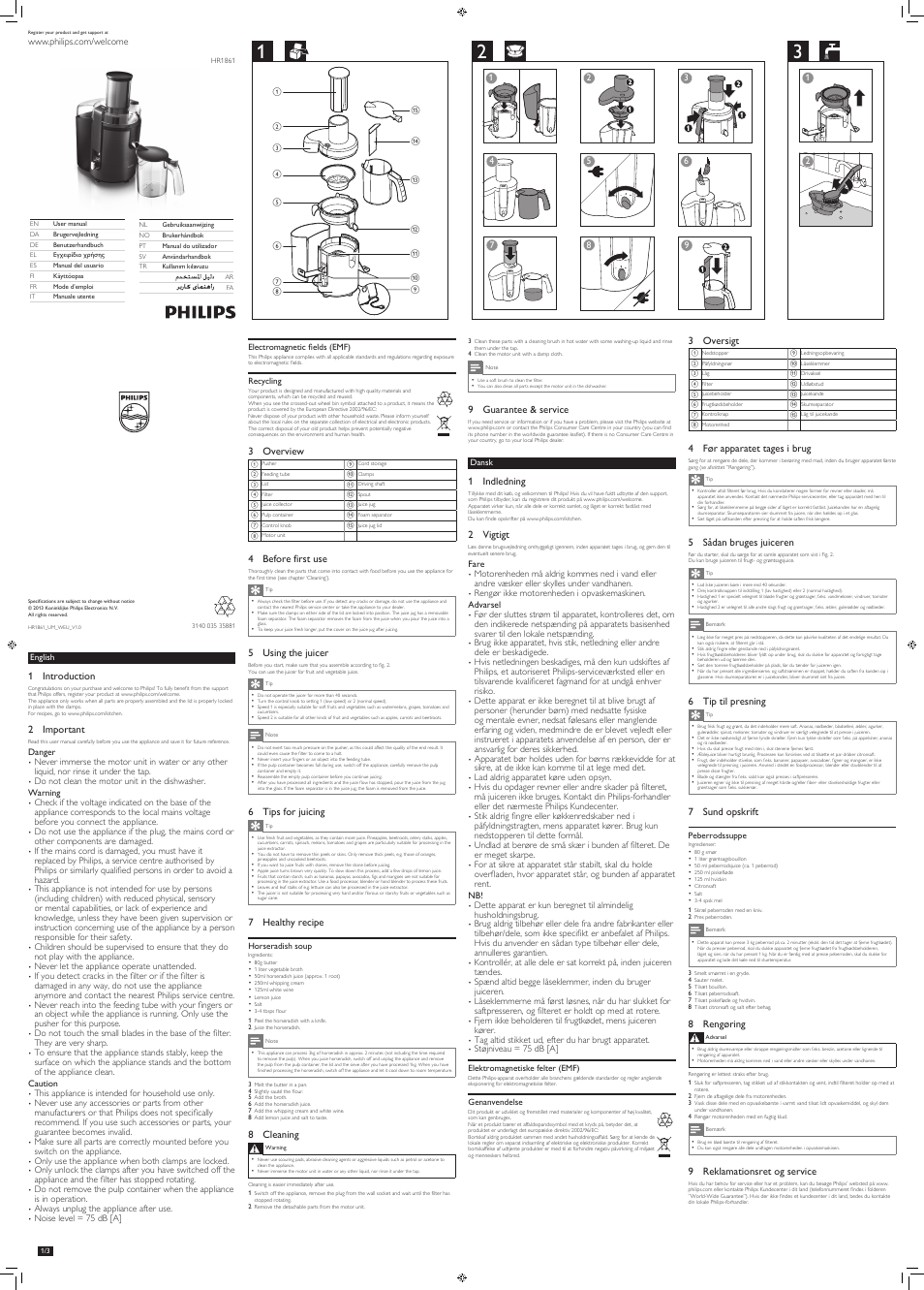 Philips Aluminium Collection Licuadora User Manual | 6 pages