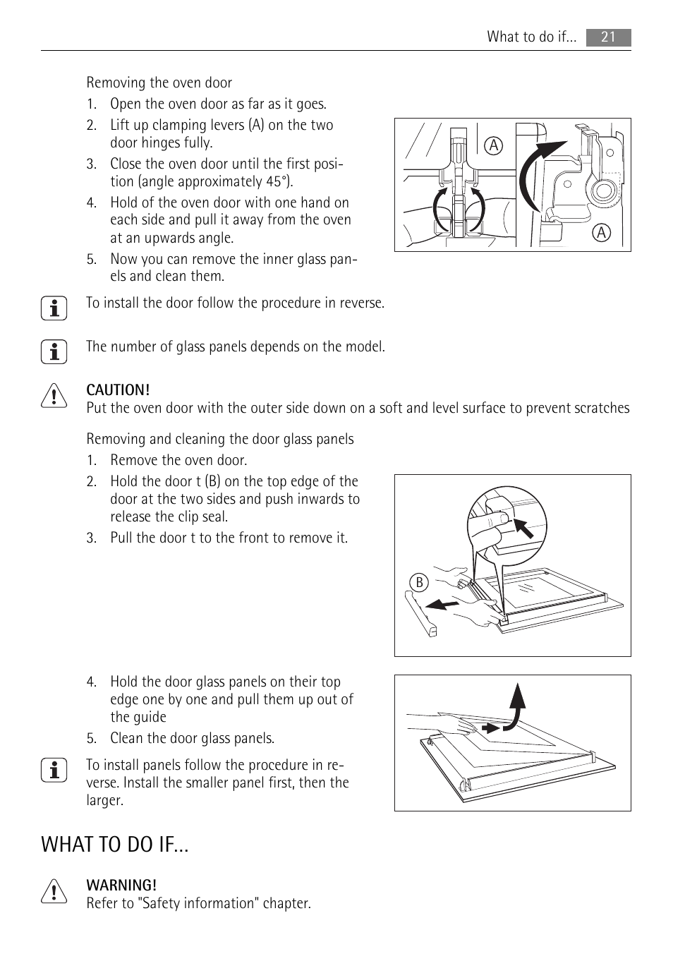 What to do if | AEG EE1000000 User Manual | Page 21 / 24