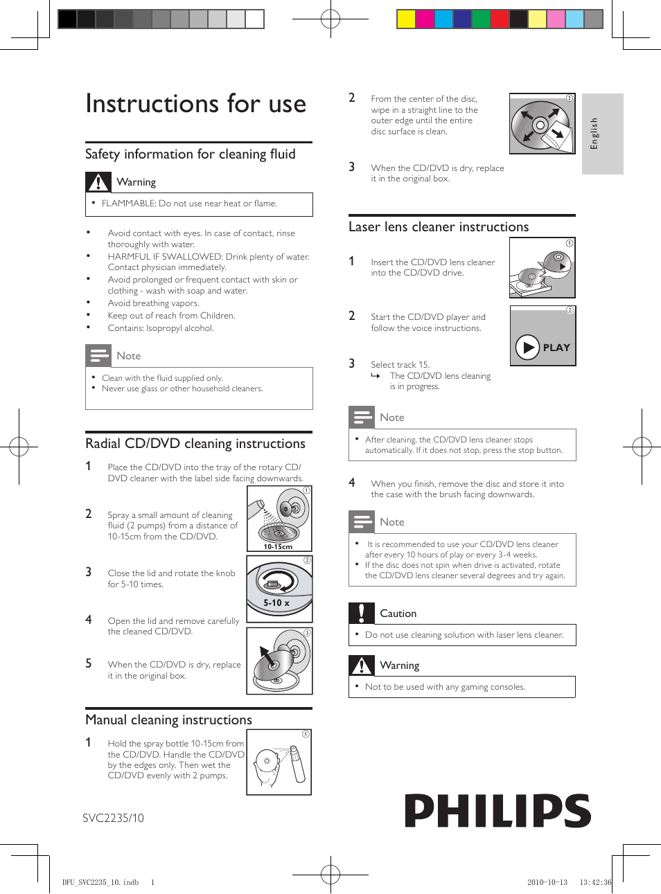 Philips Kit de limpieza User Manual | 15 pages