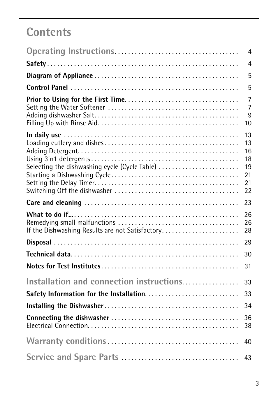 AEG Favorit 40660 User Manual | Page 3 / 44