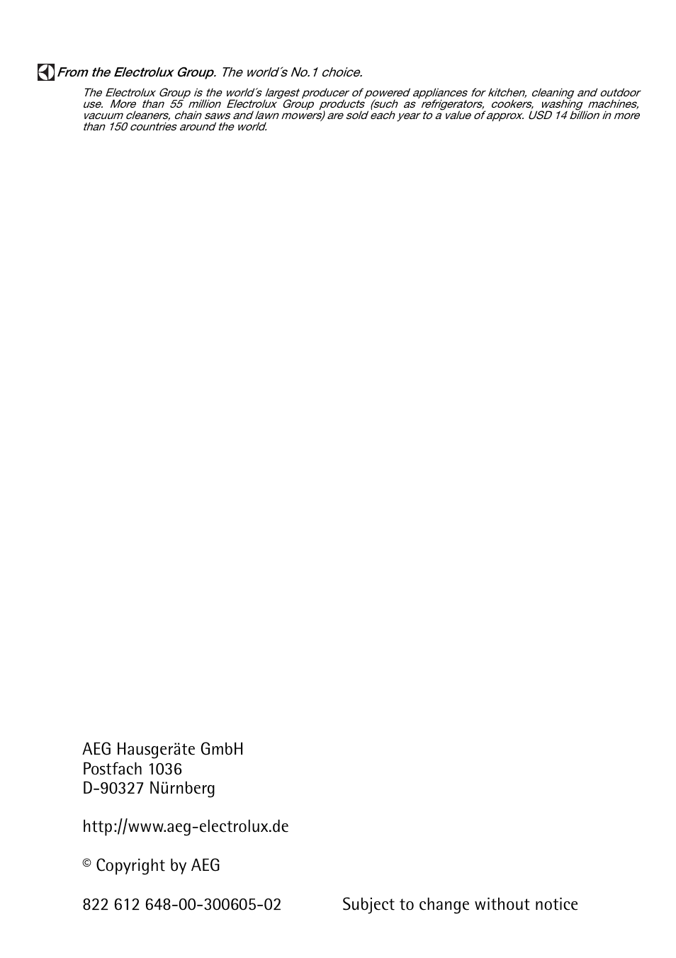 AEG Favorit 40660 User Manual | Page 44 / 44