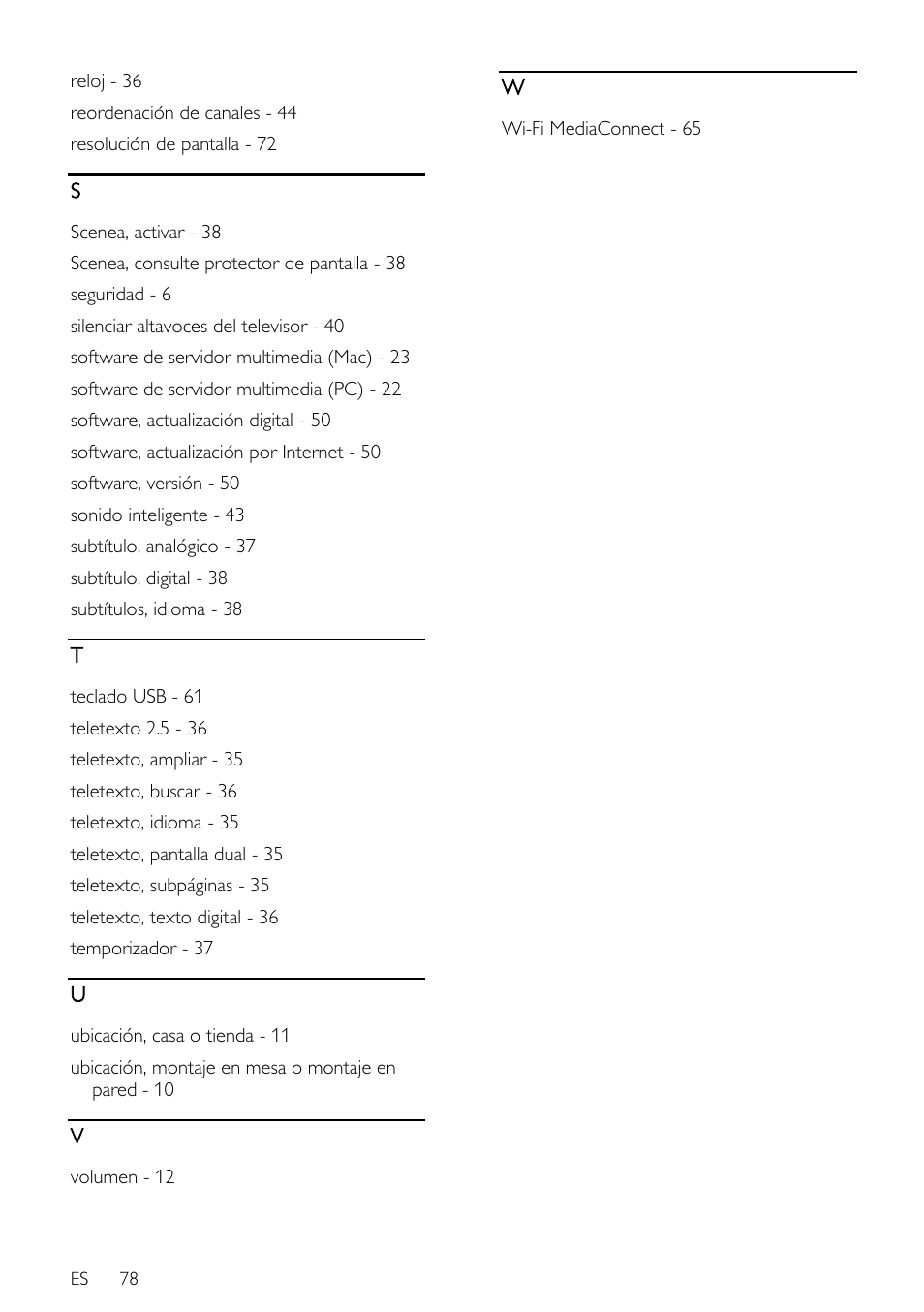 Philips DesignLine Edge Televisor Smart LED User Manual | Page 80 / 81