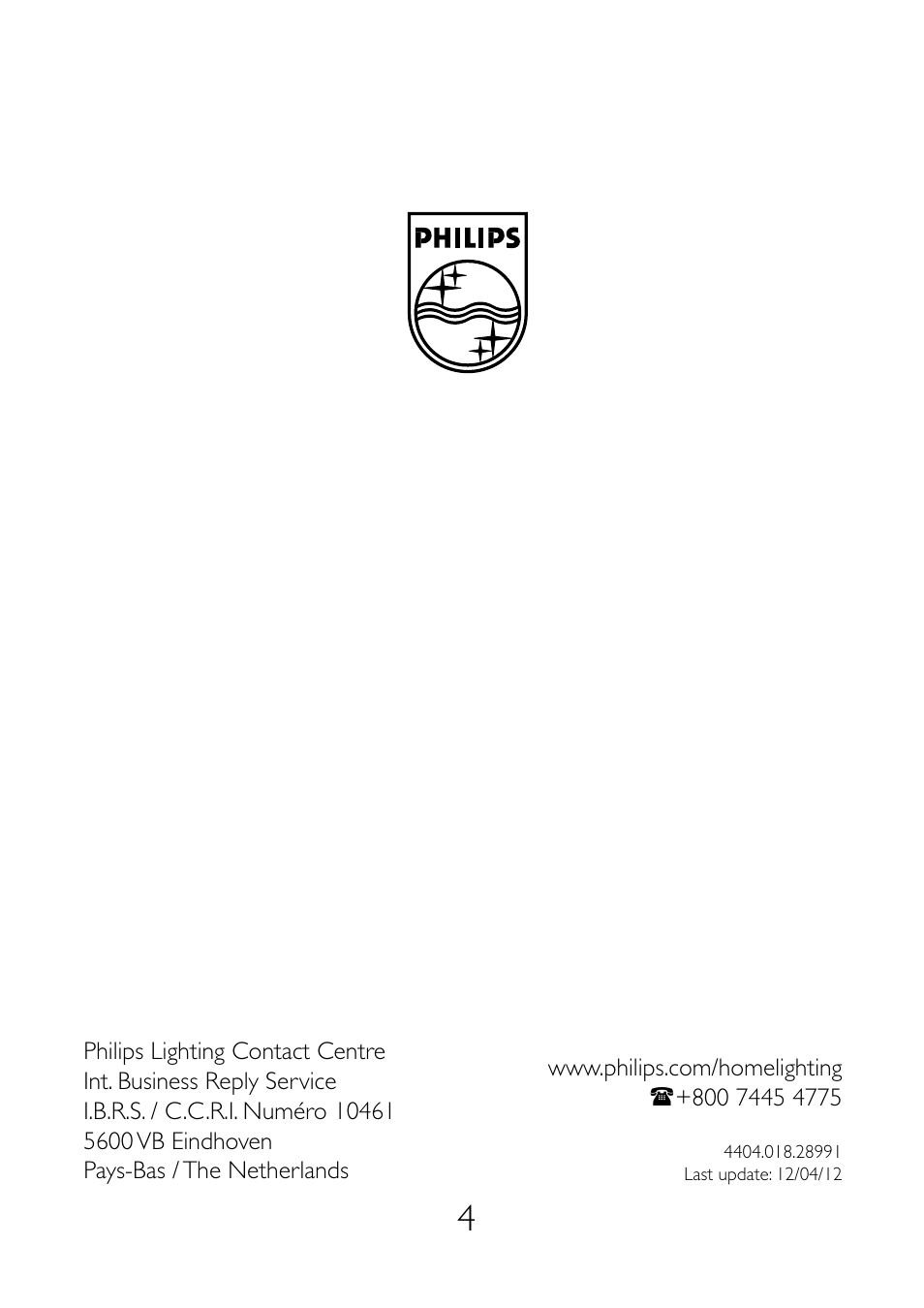 Philips InStyle Lámpara de pie User Manual | Page 4 / 4