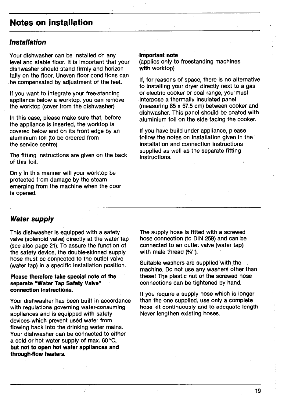 AEG FAVORIT 665 User Manual | Page 19 / 24