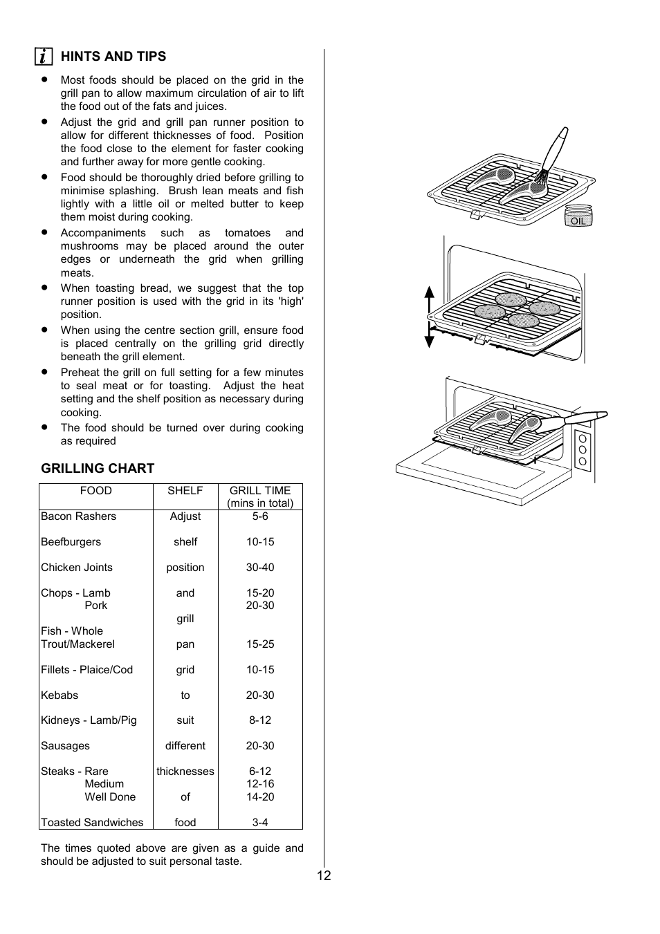 AEG COMPETENCE 311704300 User Manual | Page 12 / 48