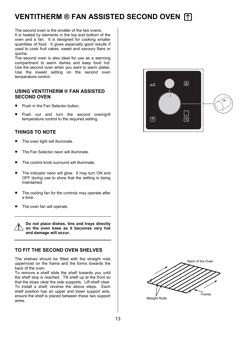 Ventitherm ® fan assisted second oven | AEG COMPETENCE 311704300 User Manual | Page 13 / 48