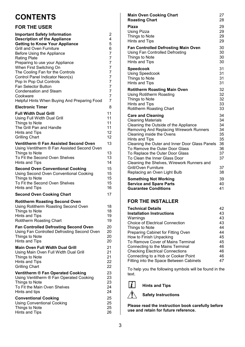 AEG COMPETENCE 311704300 User Manual | Page 3 / 48