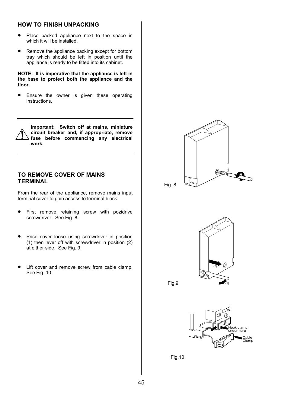 AEG COMPETENCE 311704300 User Manual | Page 45 / 48