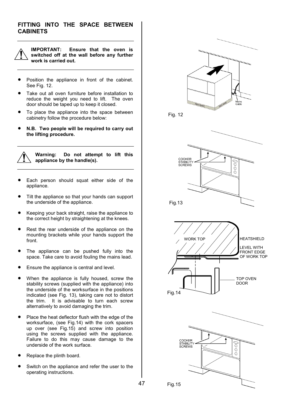 AEG COMPETENCE 311704300 User Manual | Page 47 / 48