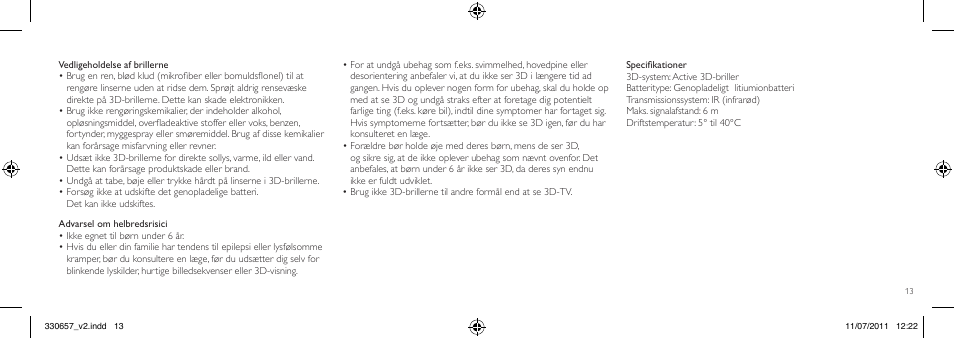 Philips Gafas de 3D activo User Manual | Page 13 / 64