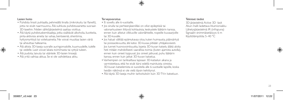 Philips Gafas de 3D activo User Manual | Page 23 / 64