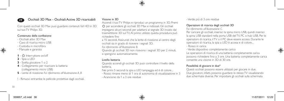 Philips Gafas de 3D activo User Manual | Page 30 / 64