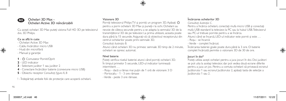 Philips Gafas de 3D activo User Manual | Page 46 / 64