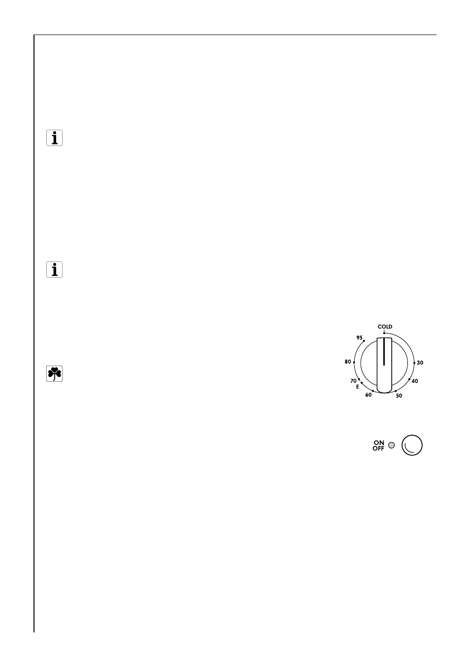 Temperature selector, On/off button | AEG LAVAMAT 50720 User Manual | Page 12 / 48