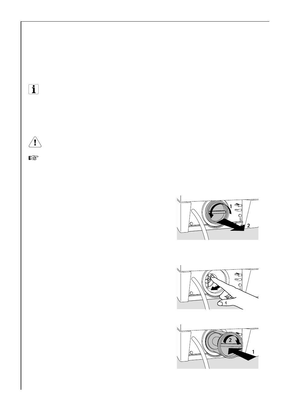 Cleaning the drain pump | AEG LAVAMAT 50720 User Manual | Page 32 / 48