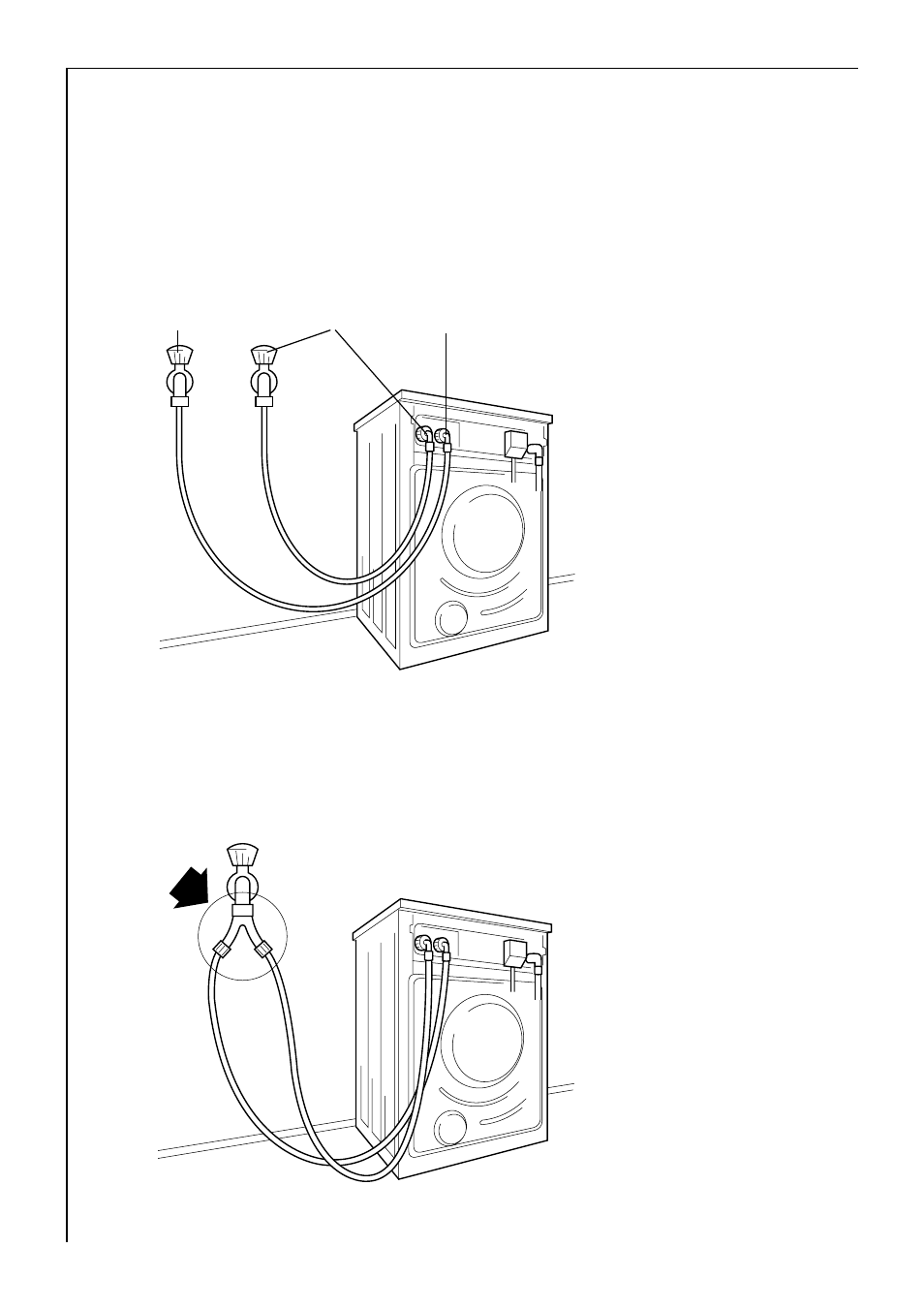 Hot and cold water connection | AEG LAVAMAT 50720 User Manual | Page 44 / 48