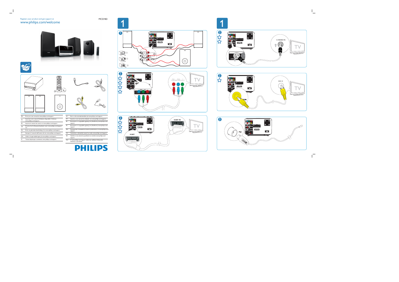 Philips Microcadena DVD por componentes User Manual | 2 pages