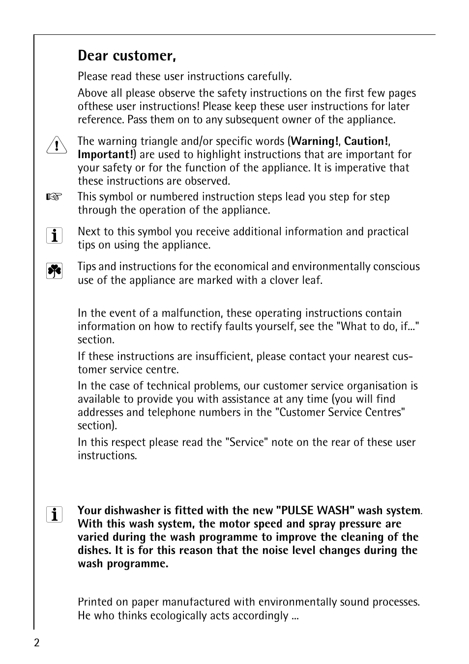Dear customer | AEG OKO_FAVORIT 6281 I User Manual | Page 2 / 44