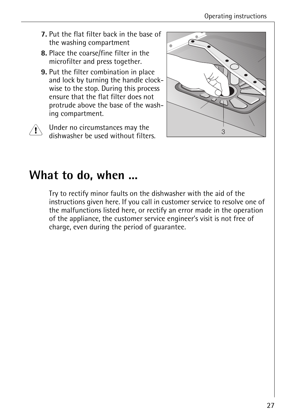 What to do, when | AEG OKO_FAVORIT 6281 I User Manual | Page 27 / 44