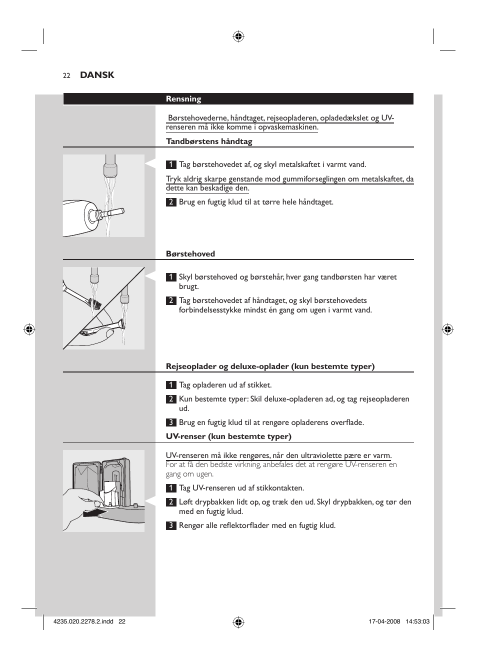 Philips Sonicare FlexCare Cepillo dental sónico recargable User Manual | Page 22 / 96