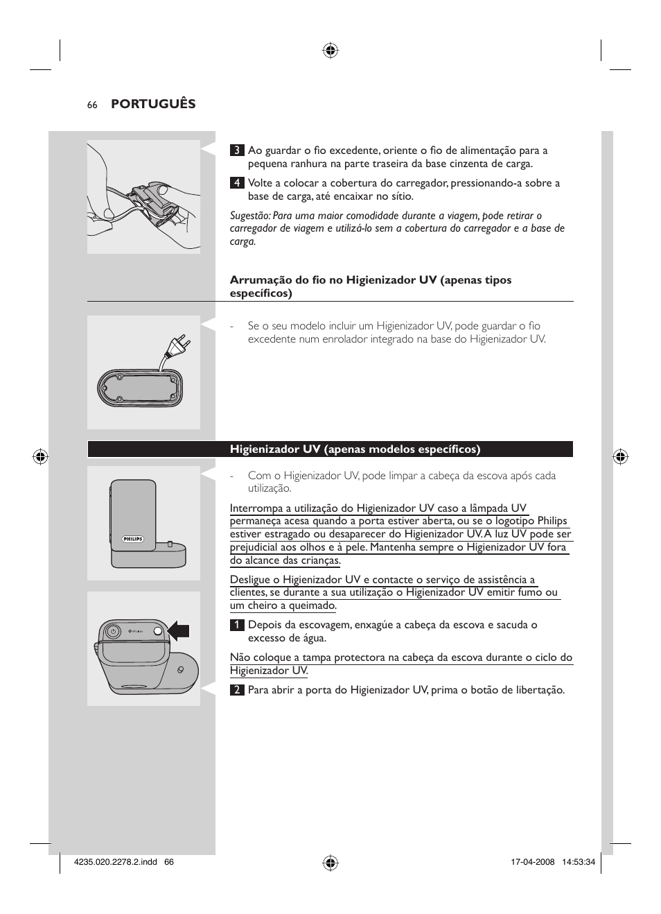 Philips Sonicare FlexCare Cepillo dental sónico recargable User Manual | Page 66 / 96