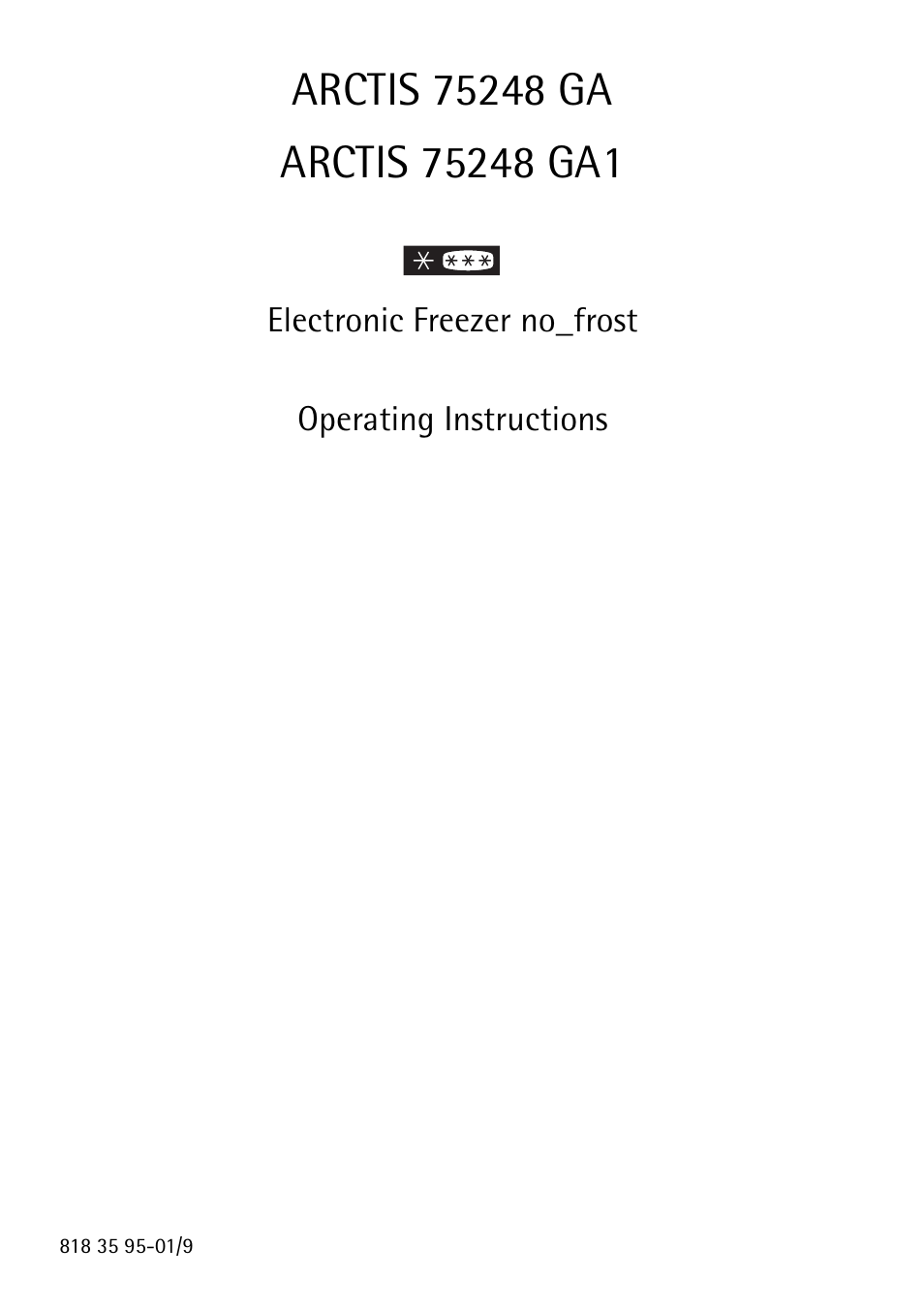 AEG ARCTIS 75248 GA1 User Manual | 32 pages