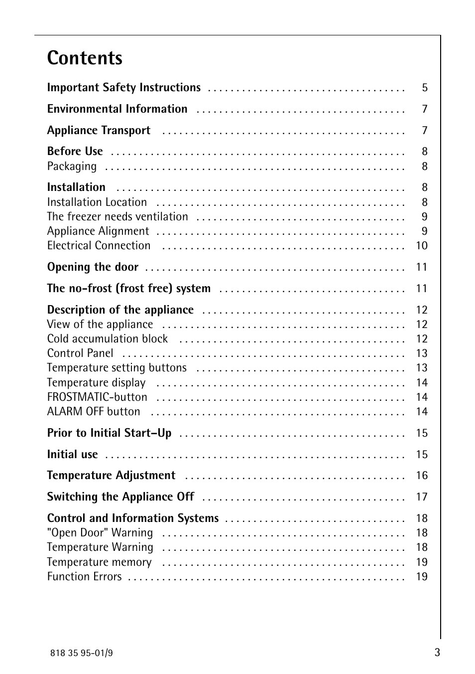 AEG ARCTIS 75248 GA1 User Manual | Page 3 / 32