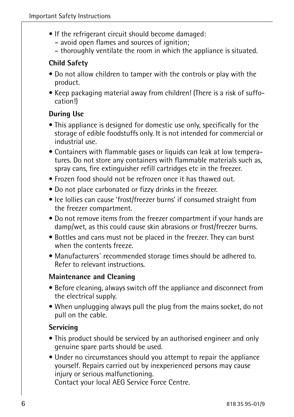 AEG ARCTIS 75248 GA1 User Manual | Page 6 / 32