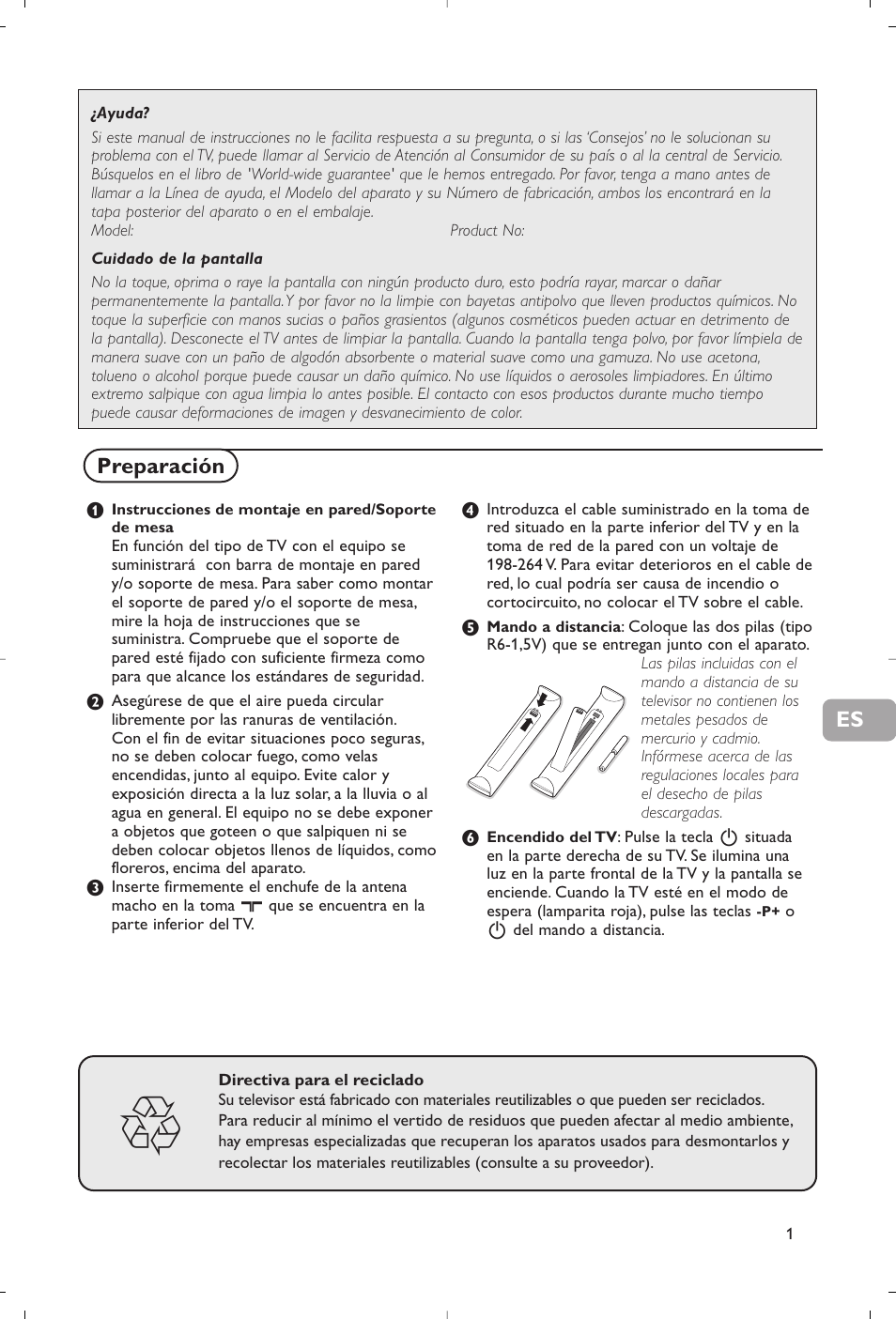 Preparación | Philips Flat TV User Manual | Page 106 / 177