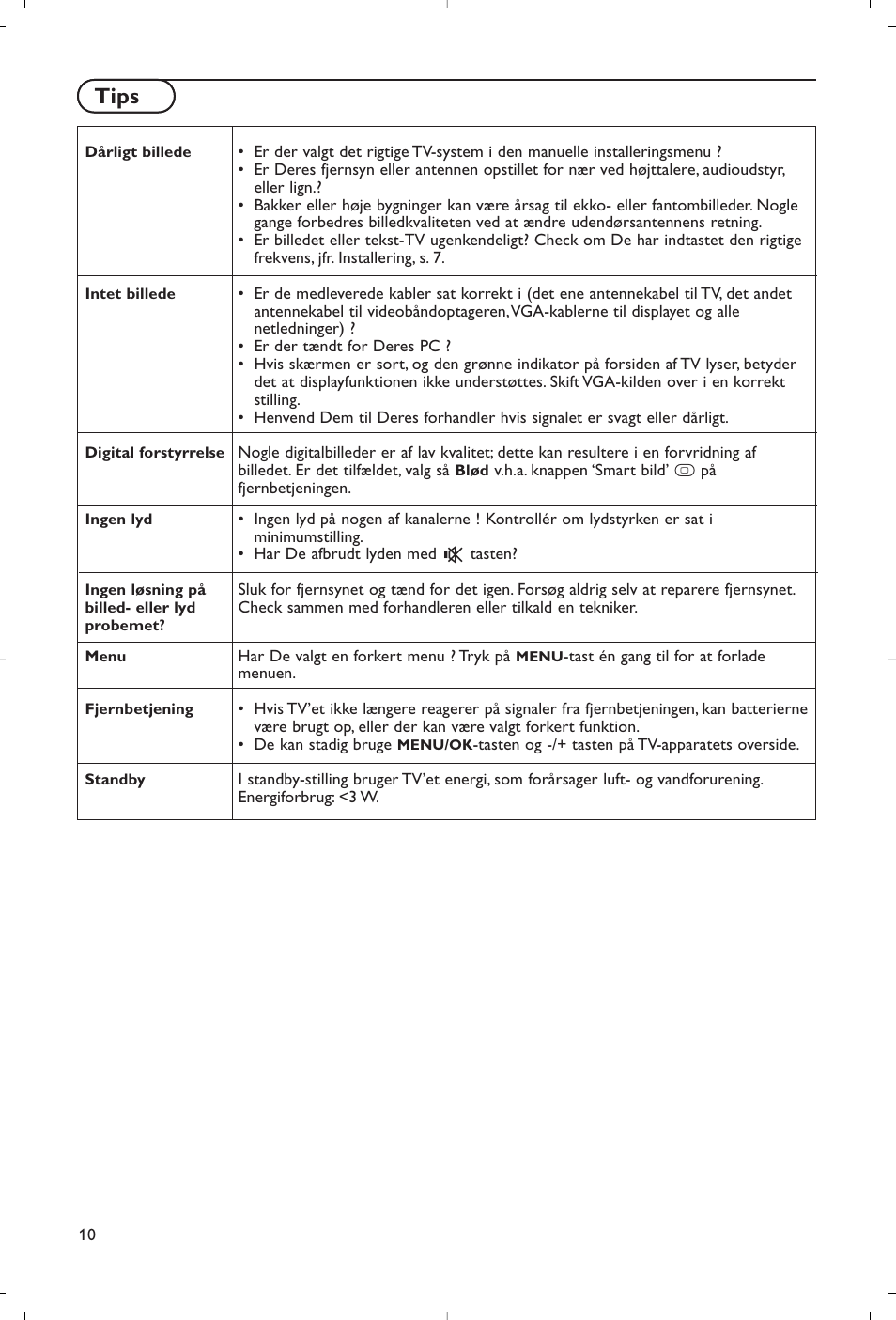 Tips | Philips Flat TV User Manual | Page 63 / 177