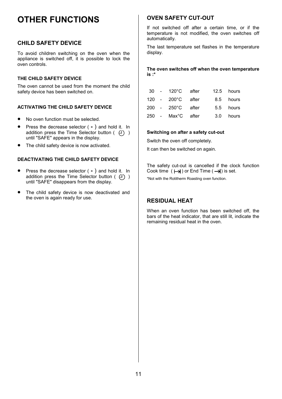 Other functions | AEG COMPETENCE D8800-4 User Manual | Page 11 / 52