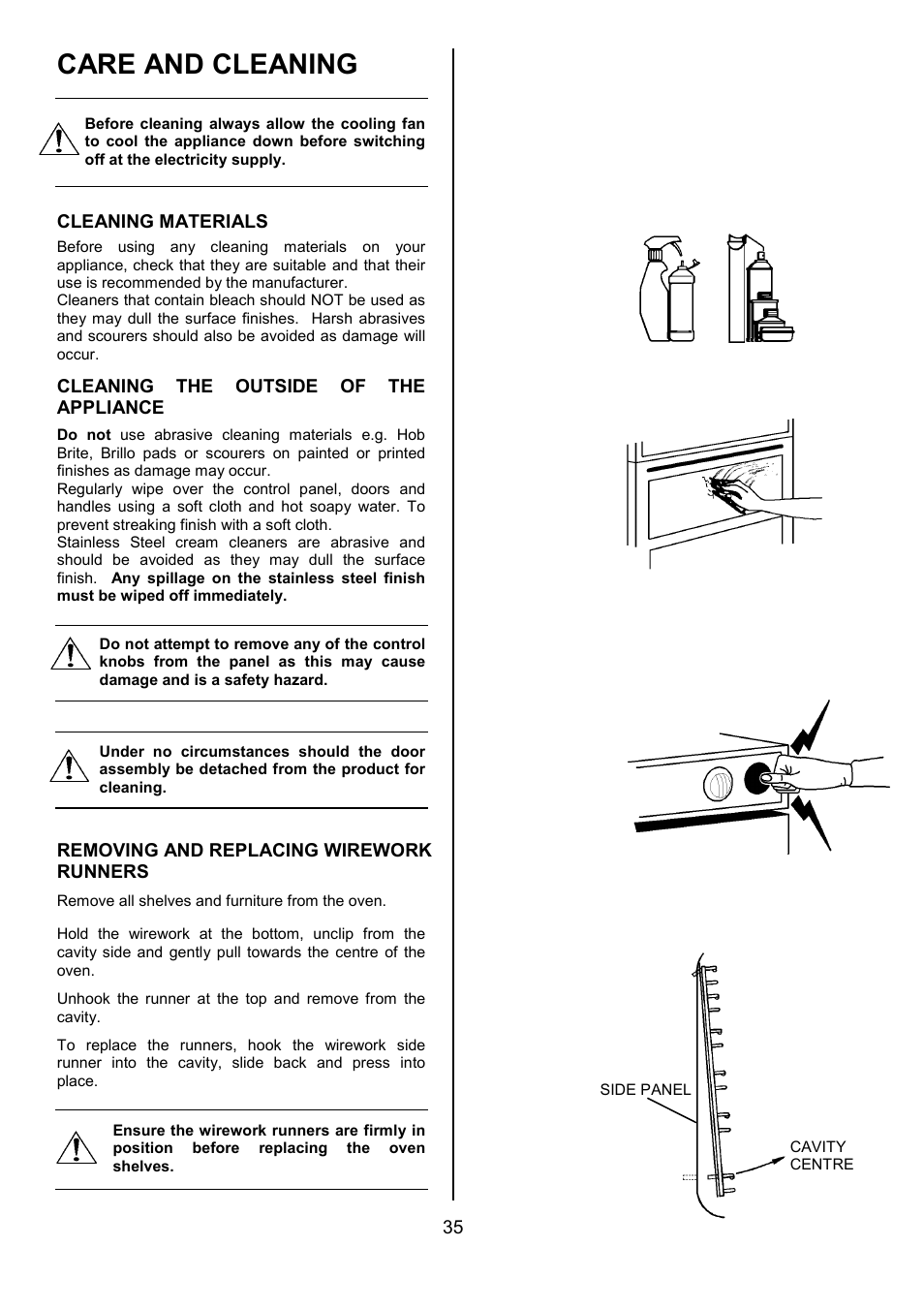 Care and cleaning | AEG COMPETENCE D8800-4 User Manual | Page 35 / 52