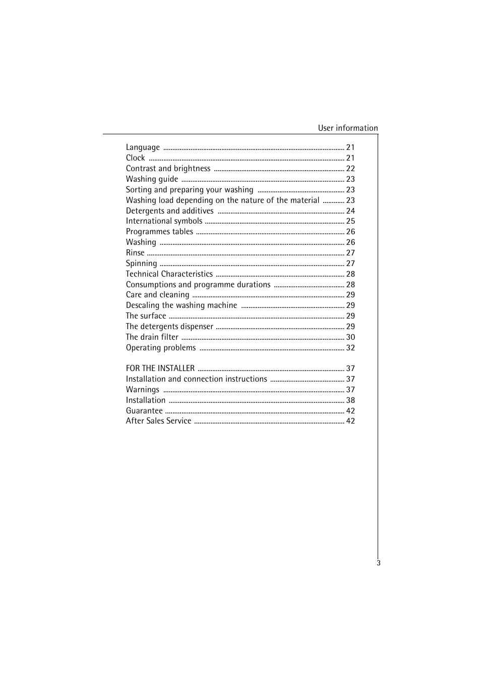 AEG Lavamat 48580 User Manual | Page 3 / 43