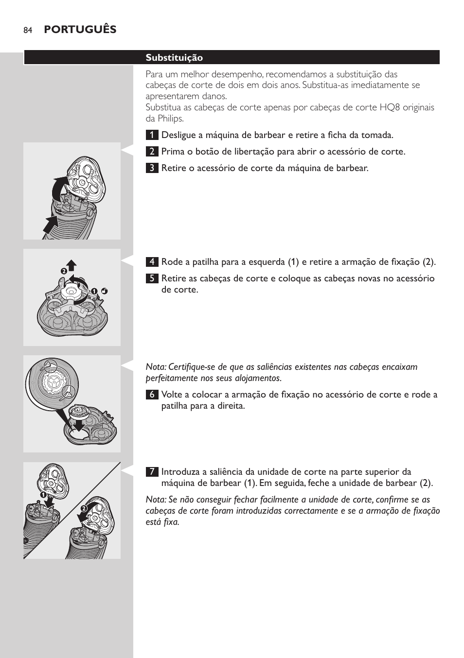 Philips SHAVER Series 3000 afeitadora eléctrica en seco User Manual | Page 84 / 102