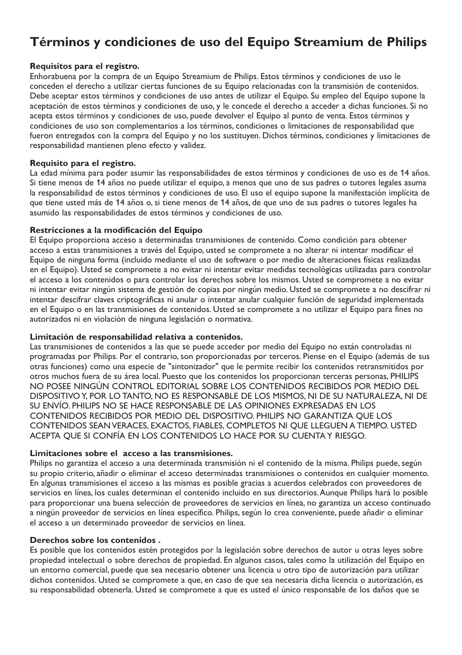 Philips Streamium Sistema Hi-Fi con componentes Wi-Fi User Manual | Page 49 / 78