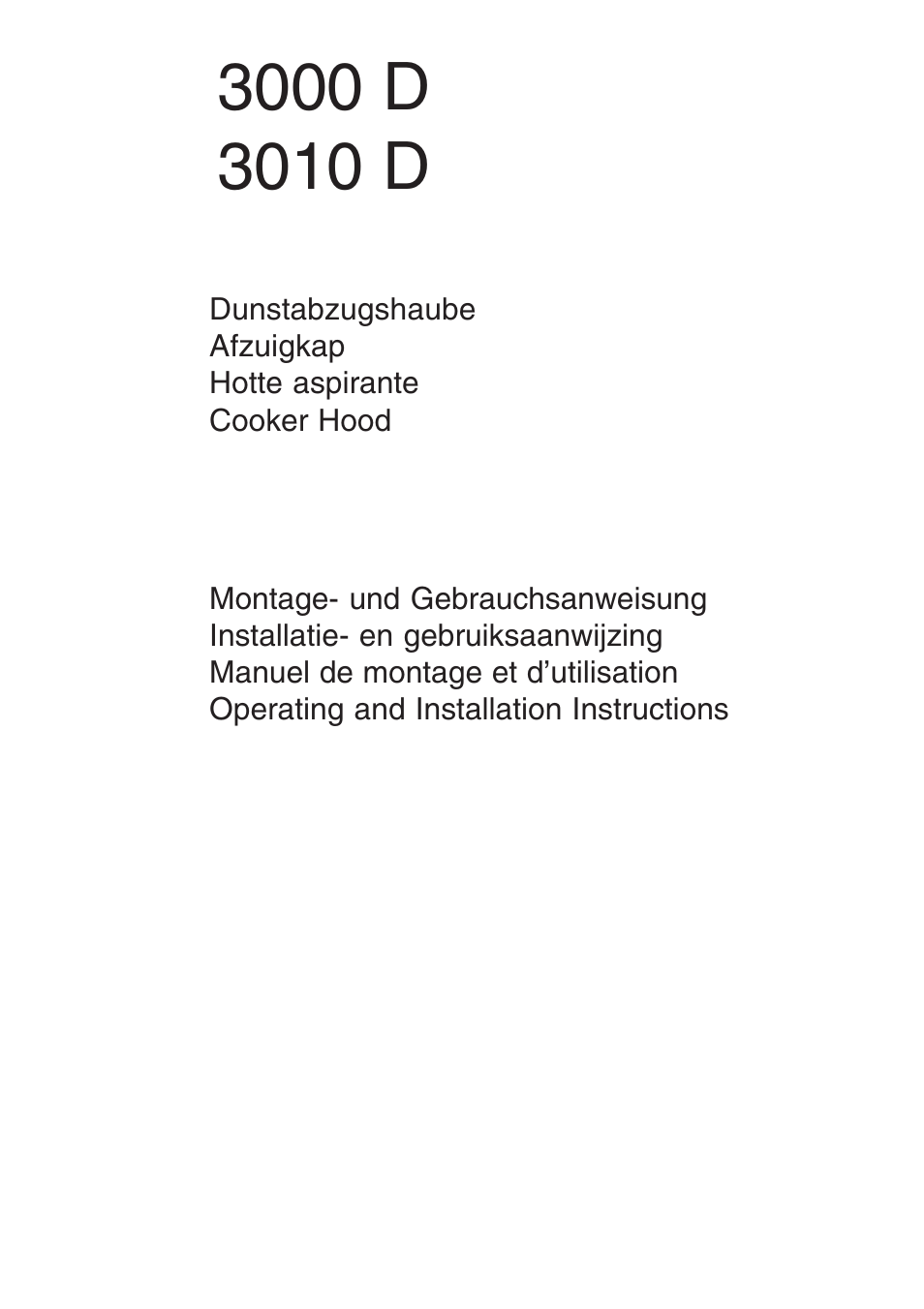 AEG 3010 D User Manual | 17 pages