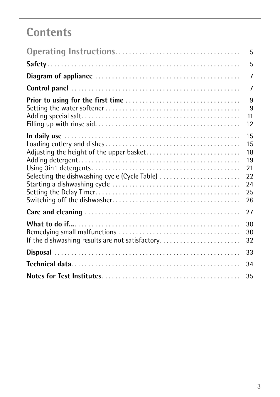 AEG FAVORIT 44080 I User Manual | Page 3 / 48